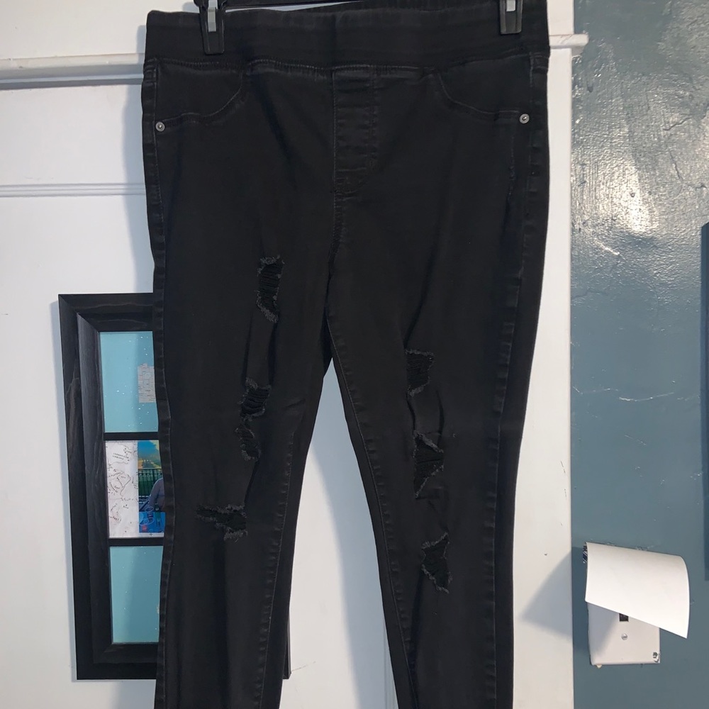 Old Navy rockstar stretch black jeans size 14
